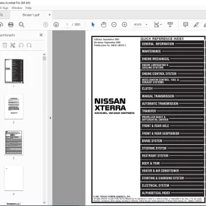 2002 NISSAN XTERRA WD22 Service Manual PDF DOWNLOAD