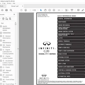 2002 INFINITI G20 P11 Series Service Manual PDF DOWNLOAD