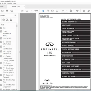 2002 INFINITI I35 A33 Series Service Manual PDF DOWNLOAD