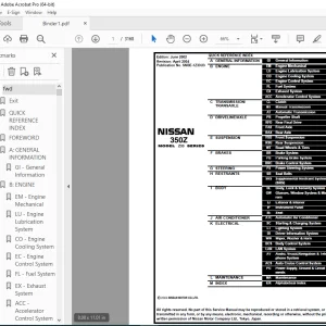 2003 COUPE NISSAN 350Z Z33 Series Service Manual PDF DOWNLOAD