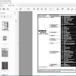 2003 NISSAN MURANO Z50 Series Service Manual PDF DOWNLOAD