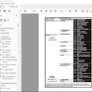 2004-2005 INFINITI G35 Sedan V35 Series Service Manual PDF DOWNLOAD