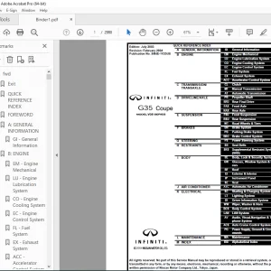 2004 INFINITI G35 Coupe V35 Series Service Manual PDF DOWNLOAD