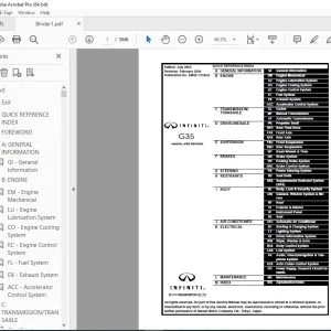 2004 INFINITI G35 Sedan V35 Series Service Manual PDF DOWNLOAD