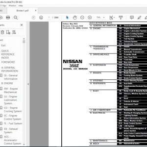 2004 NISSAN 350Z Z33 Series Roadster Service Manual PDF DOWNLOAD