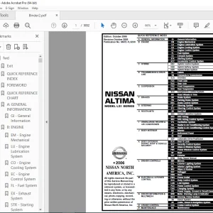 2004 NISSAN ALTIMA L32 Series Coupe & Roadster Service Manual PDF DOWNLOAD