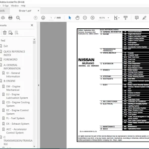 2004 NISSAN MURANO Z50 Series Service Manual PDF DOWNLOAD
