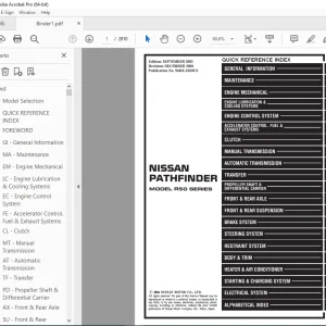 2004 NISSAN PATHFINDER R50 Series Service Manual PDF DOWNLOAD