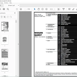 2004 NISSAN QUEST V42 Series Service Manual PDF DOWNLOAD