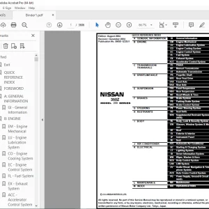 2005 COUPE NISSAN 350Z Z33 Series Service Manual PDF DOWNLOAD