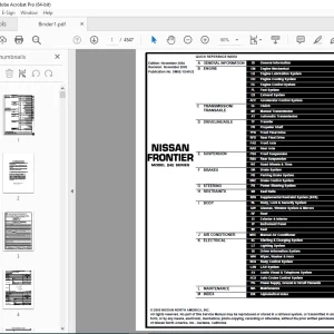 2005 NISSAN FRONTIER D40 Series Service Manual PDF DOWNLOAD