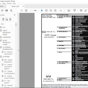 2006 INFINITI G35 Coupe V35 Series Service Manual PDF DOWNLOAD