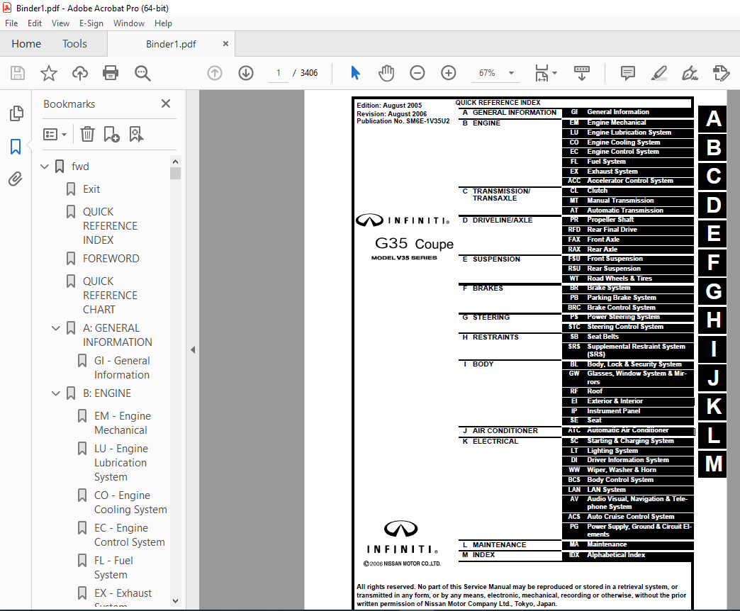 2006 INFINITI G35 Coupe V35 Series Service Manual PDF DOWNLOAD