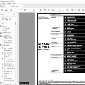 2006 NISSAN ALTIMA L31 Series Service Manual PDF DOWNLOAD