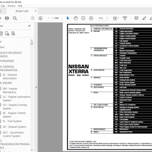 2006 NISSAN XTERRA N50 Series Service Manual PDF DOWNLOAD