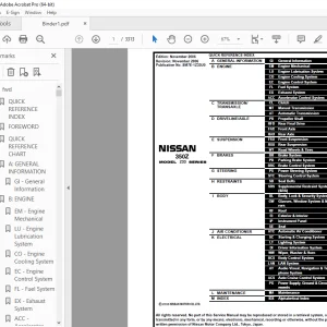 2007 NISSAN 350Z Z33 Series Coupe & Roadster Service Manual PDF DOWNLOAD