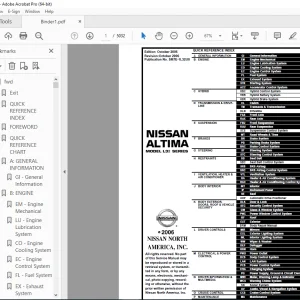 2007 NISSAN ALTIMA L32 Series Service Manual PDF DOWNLOAD