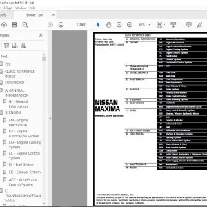 2007 NISSAN MAXIMA A34 Series Service Manual PDF DOWNLOAD