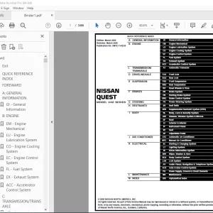 2007 NISSAN QUEST V42 Series Service Manual PDF DOWNLOAD