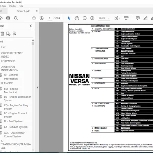 2007 NISSAN VERSA HATCH C11 Series Service Manual PDF DOWNLOAD
