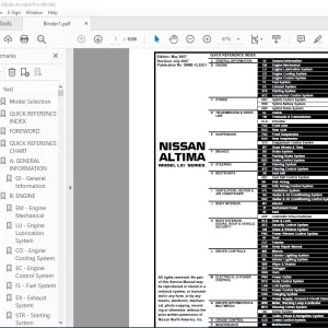2008 NISSAN ALTIMA L32 Series Service Manual PDF DOWNLOAD