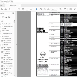 2008 NISSAN ARMADA TA60 Series Service Manual PDF DOWNLOAD
