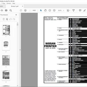2008 NISSAN FRONTIER D40 Series Service Manual PDF DOWNLOAD