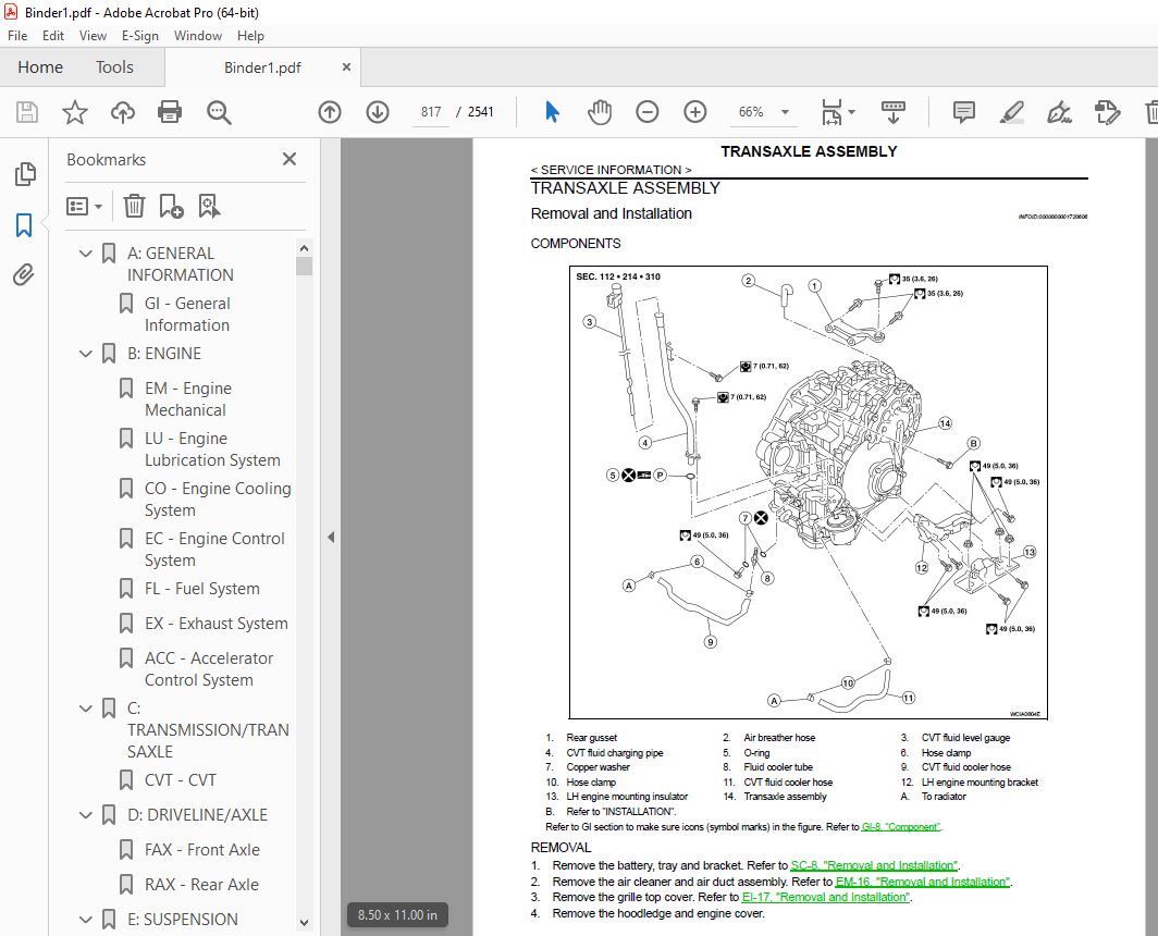 2008 NISSAN MAXIMA A34 Series Service Manual PDF DOWNLOAD ...