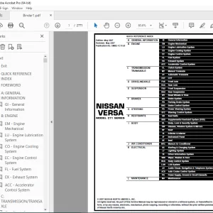 2008 NISSAN VERSA HATCH C11 Series Service Manual PDF DOWNLOAD