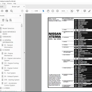 2008 NISSAN XTERRA N50 Series Service Manual PDF DOWNLOAD
