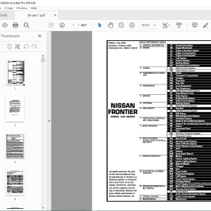 2009 NISSAN FRONTIER D40 Series Service Manual PDF DOWNLOAD