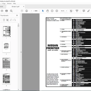 2010 NISSAN FRONTIER D40 Series Service Manual PDF DOWNLOAD