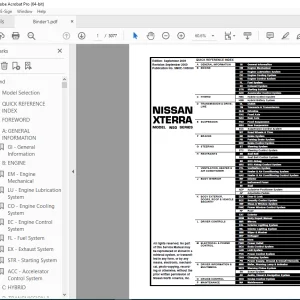 2010 NISSAN XTERRA GCC N50 Series Service Manual PDF DOWNLOAD