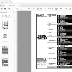 2011 NISSAN FRONTIER D40 Series Service Manual PDF DOWNLOAD