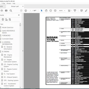 2011 NISSAN TITAN A60 Series Service Manual PDF DOWNLOAD