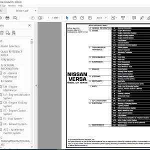 2011 NISSAN VERSA HATCH C11 Series Service Manual PDF DOWNLOAD