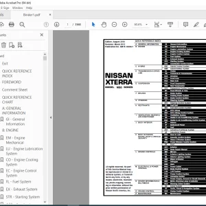 2011 NISSAN XTERRA N50 Series Service Manual PDF DOWNLOAD