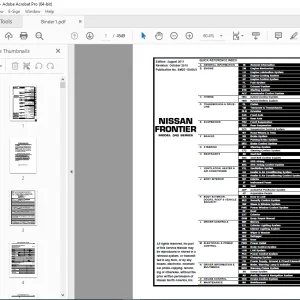 2012 NISSAN FRONTIER D40 Series Service Manual PDF DOWNLOAD