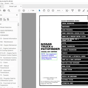 1994 NISSAN TRUCK & PATHFINDER D21 Series Service Manual PDF DOWNLOAD
