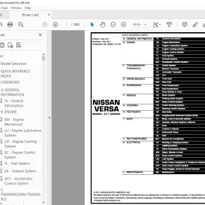 2012 NISSAN VERSA HATCH C11 Series Service Manual PDF DOWNLOAD
