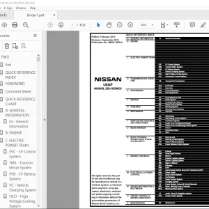 2013 NISSAN LEAF ZE0 Series Service Manual PDF DOWNLOAD