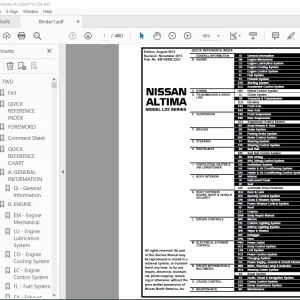 2014 NISSAN ALTIMA L33 Series Service Manual PDF DOWNLOAD
