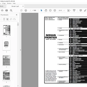 2014 NISSAN FRONTIER D40 Series Service Manual PDF DOWNLOAD
