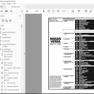 2014 NISSAN VERSA SEDAN N17 Series Service Manual PDF DOWNLOAD