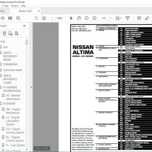2015 NISSAN ALTIMA L33 Series Service Manual PDF DOWNLOAD