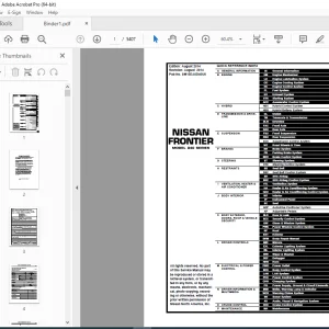 2015 NISSAN FRONTIER D40 Series Service Manual PDF DOWNLOAD