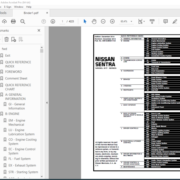 2015 NISSAN SENTRA B17 Series Service Manual - HeyDownloads - Manual ...