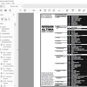 2016 NISSAN ALTIMA L33 Series Service Manual PDF DOWNLOAD