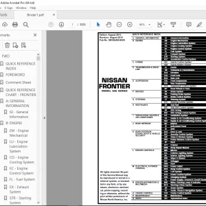 2016 NISSAN FRONTIER D40 Series Service Manual PDF DOWNLOAD