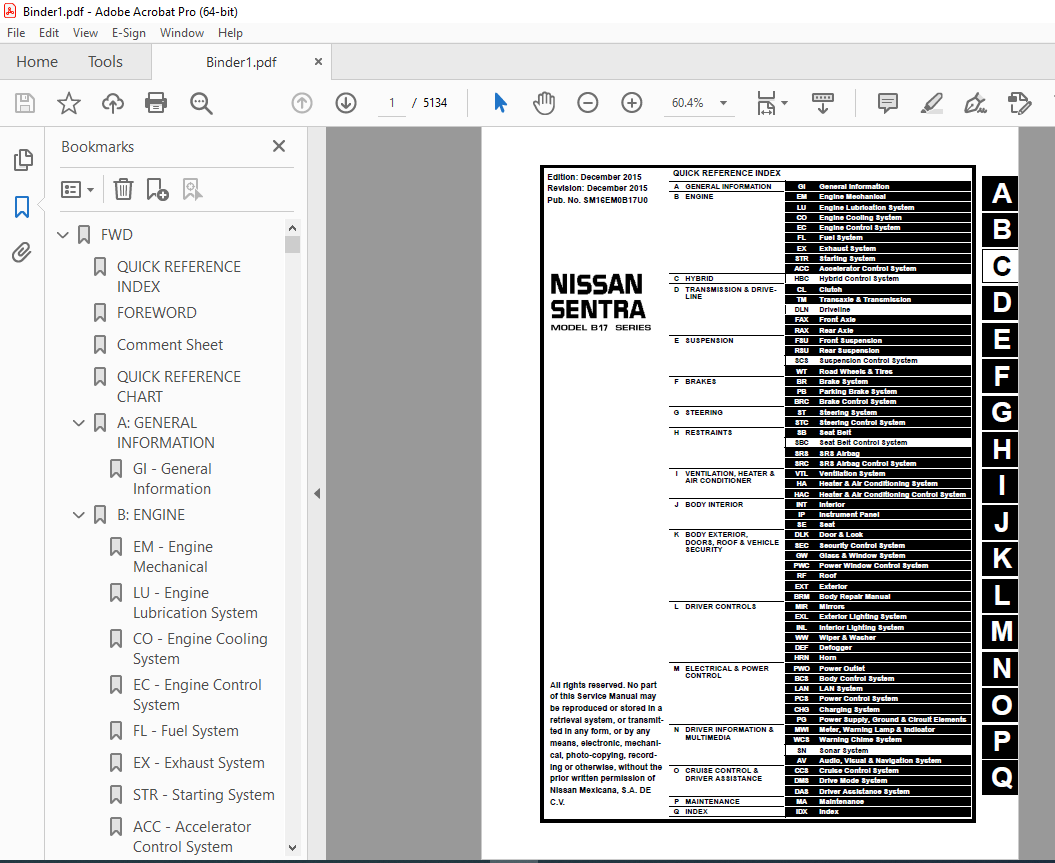 2016 NISSAN SENTRA B17 Series Service Manual PDF DOWNLOAD ...